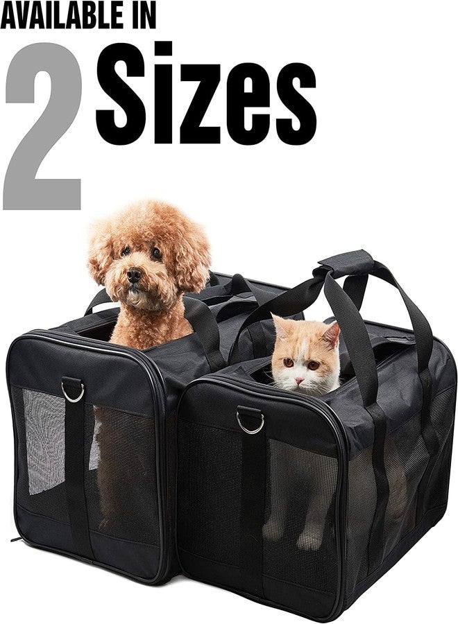 KIKA Pets SPRINGFRAME Carrier Dog Carrier Soft Sided Pet Travel Carrier for Cats, Small Dogs, Kittens or Puppies, Collapsible, Durable, Airline Approved, Travel Friendly Black (M) - Image 3